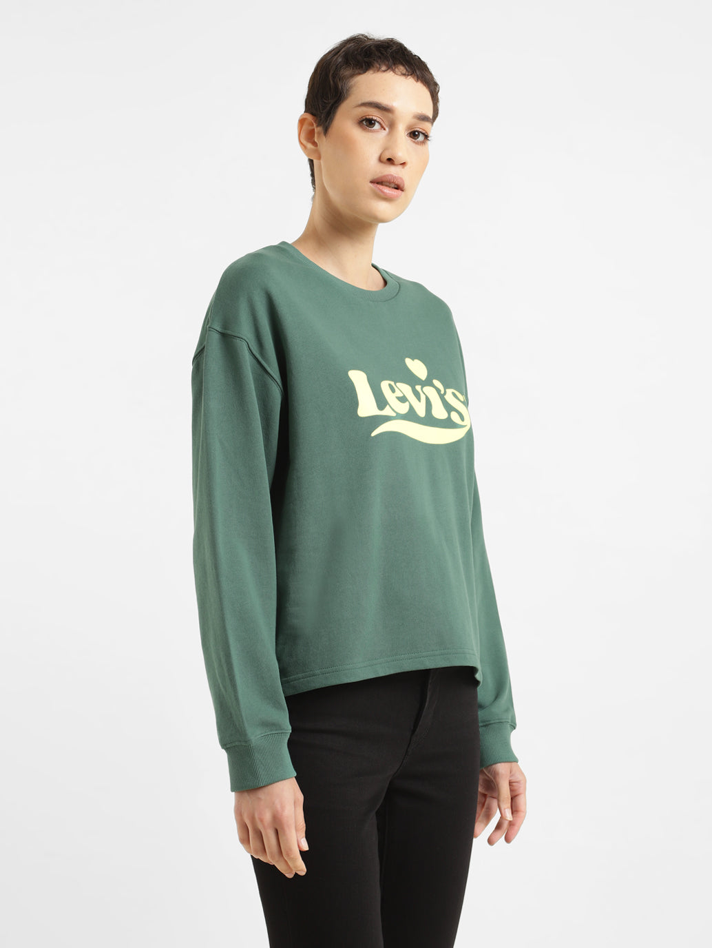 Women's Brand Logo Crew Neck Sweatshirt - a0b79236-03de-48e9-a103-e50534c9b6c2 View