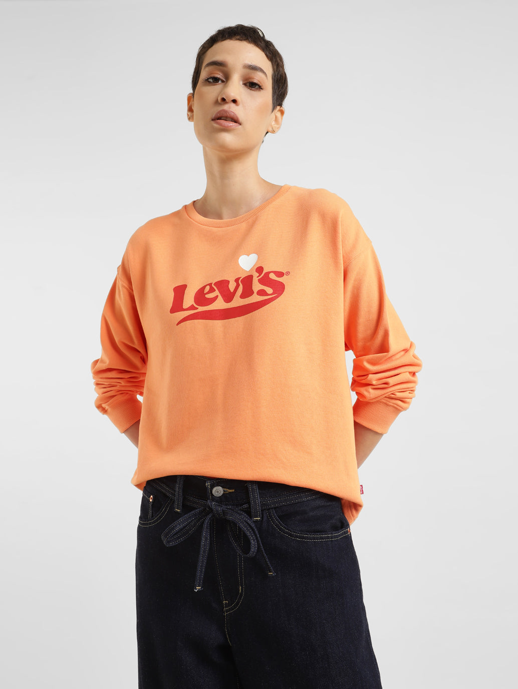 Women's Brand Logo Crew Neck Sweatshirt - 90750044-1b58-4017-a626-92581d8925f3 View
