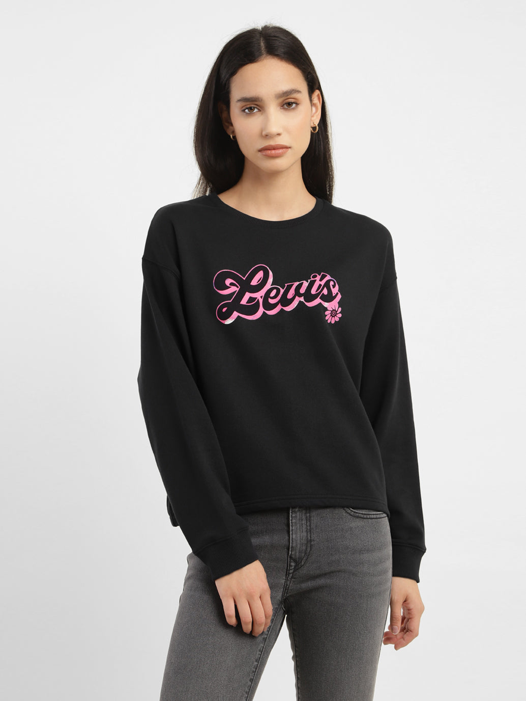 Women's Brand Logo Crew Neck Sweatshirt - c1f3faaa-4499-413c-971d-f0eee7ebcddc View