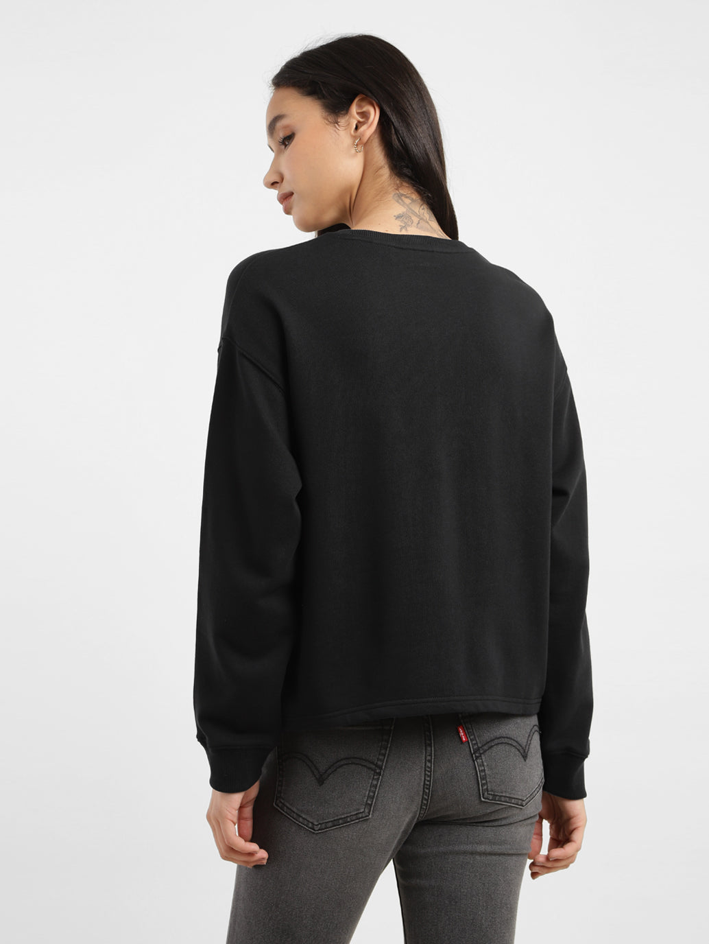 Women's Brand Logo Crew Neck Sweatshirt - 815d9eb4-a5cb-464c-ad7b-64ced7305291 View