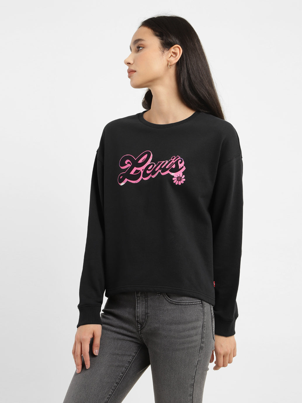 Women's Brand Logo Crew Neck Sweatshirt - df9a1d15-aaa3-4cb9-a255-c857f3344756 View