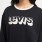 Women's Printed Crew Neck Sweatshirt - FrontDetails View