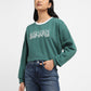 Womens Printed Crew Neck Sweatshirts - StyleShot View
