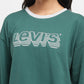 Womens Printed Crew Neck Sweatshirts - FrontDetails View