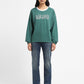 Womens Printed Crew Neck Sweatshirts - ModelFront View