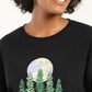 Women's Graphic Black Crew Neck Sweatshirt - e46b9691-286a-4b07-af2d-bdd390cdd151 View
