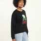 Women's Graphic Black Crew Neck Sweatshirt - e431cb8a-b893-4d70-864e-91aba512837a View