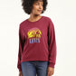 Women's Graphic Maroon Crew Neck Sweatshirt - 518df215-ff4b-4a1d-845d-02d6f9c66a3f View
