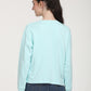 Women's Graphic Light Blue Crew Neck Sweatshirt - Back View