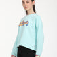 Women's Brand Logo Light Blue Crew Neck Sweatshirt - RightSide View
