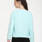 Women's Brand Logo Light Blue Crew Neck Sweatshirt - Back View
