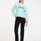 Women's Brand Logo Light Blue Crew Neck Sweatshirt - 6 View
