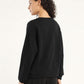 Women's Brand Logo Black Crew Neck Sweatshirt - Back View