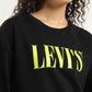 Women's Brand Logo Black Crew Neck Sweatshirt - Detail View