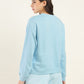 Women's Brand Logo Blue Crew Neck Sweatshirt - Back View