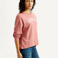 Women's Brand Logo Crew Neck Sweatshirt - Side View