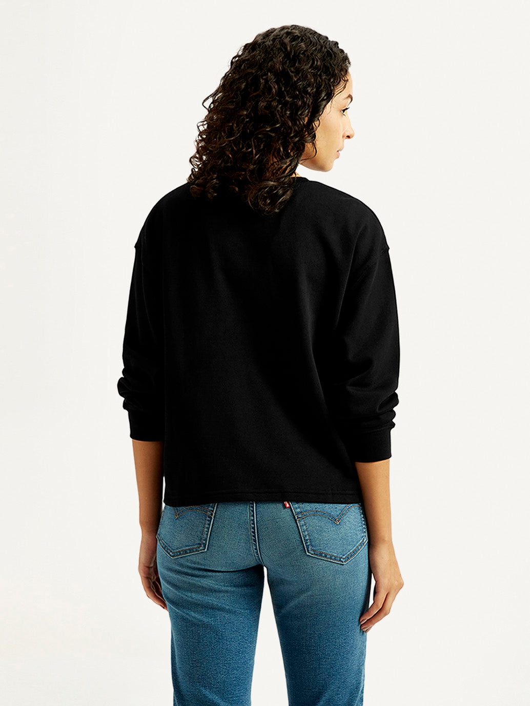 Women's Brand Logo Crew Neck Sweatshirt - Back View
