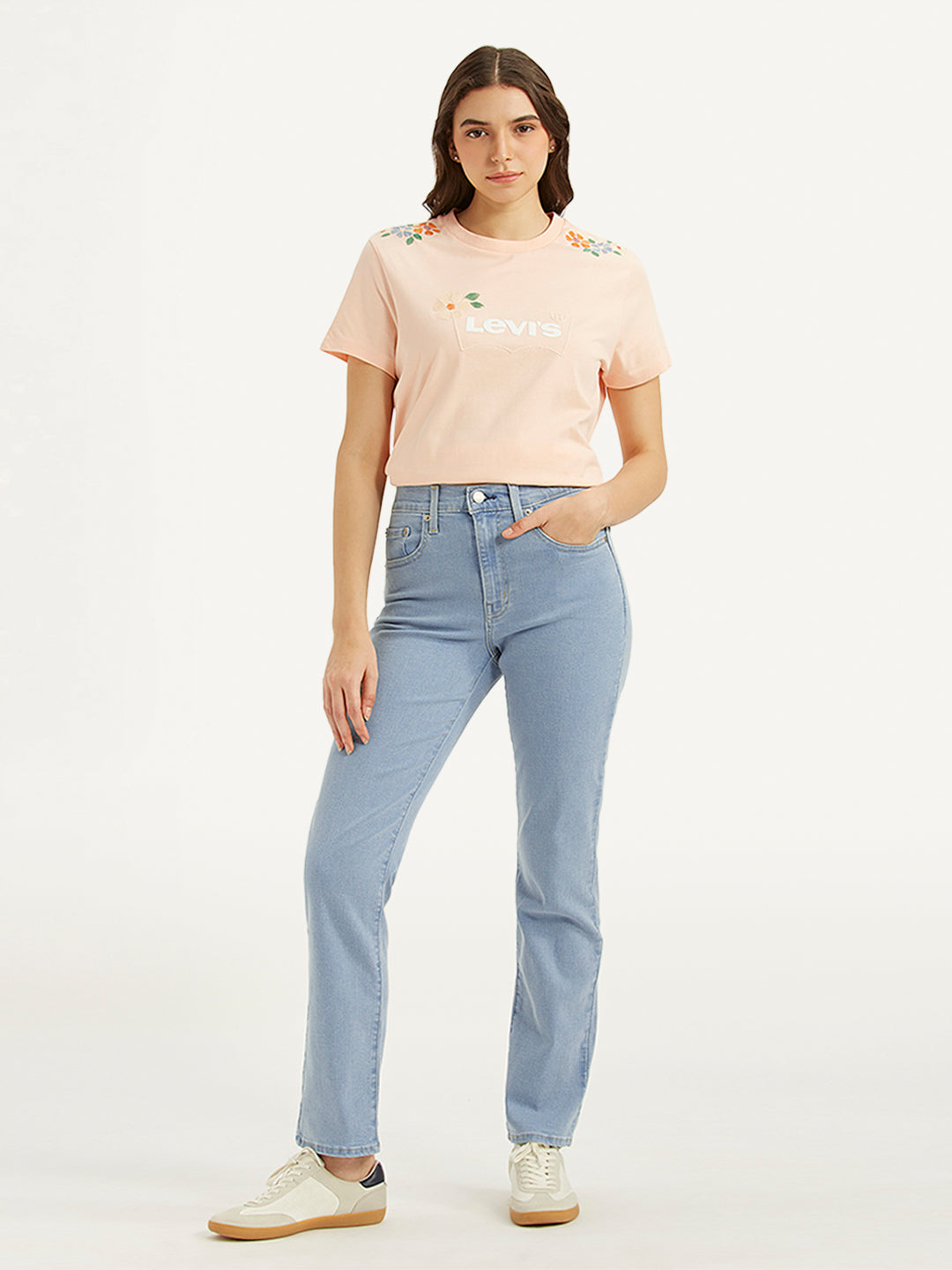 Women's 724 Light Blue Straight Fit High Rise Jeans - 86e30ceaf4f4d239e3f2437905a47da5 View