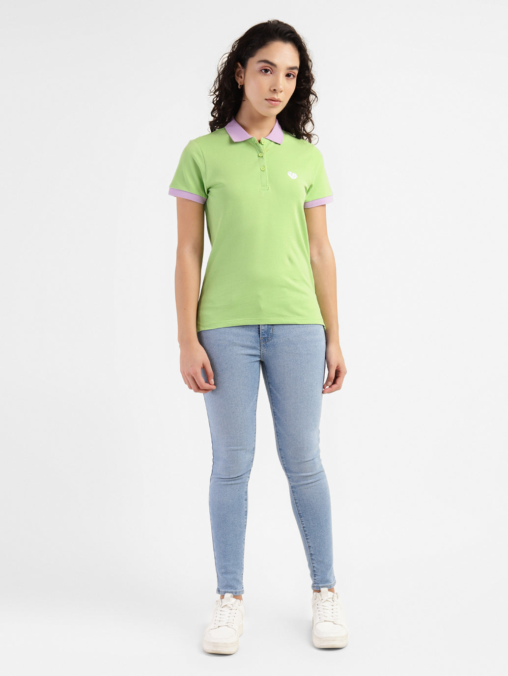 Women's Solid Polo T-shirt - b850b745-abf0-4a8c-a13c-0155d55b1eba View
