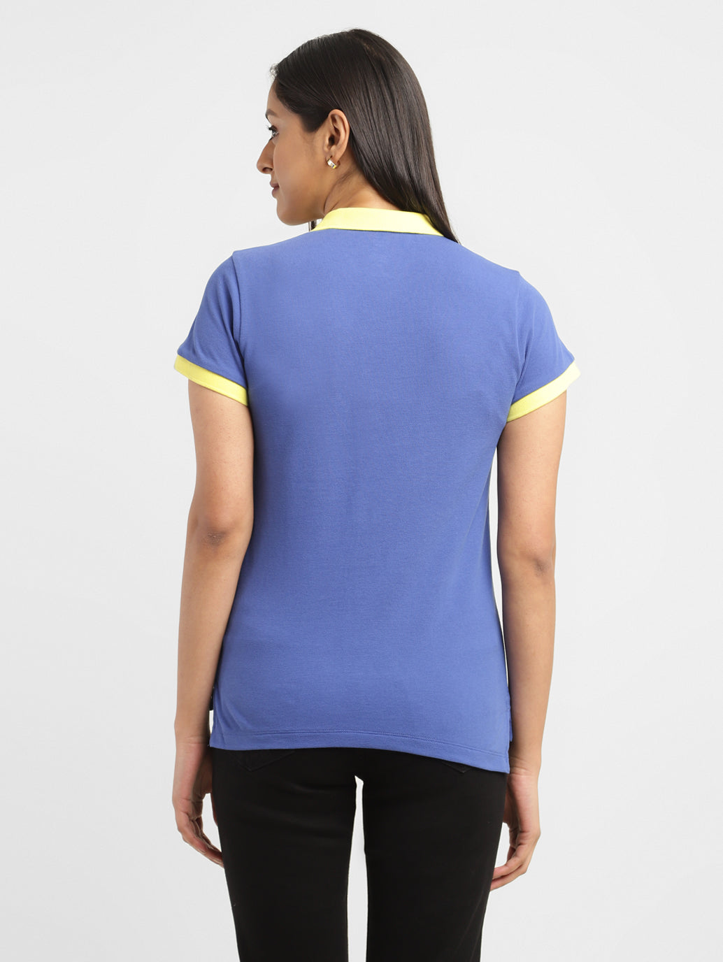 Women's Solid Polo T-shirt - 6c71e0ba-a461-4174-bcb0-d5389f3430e6 View