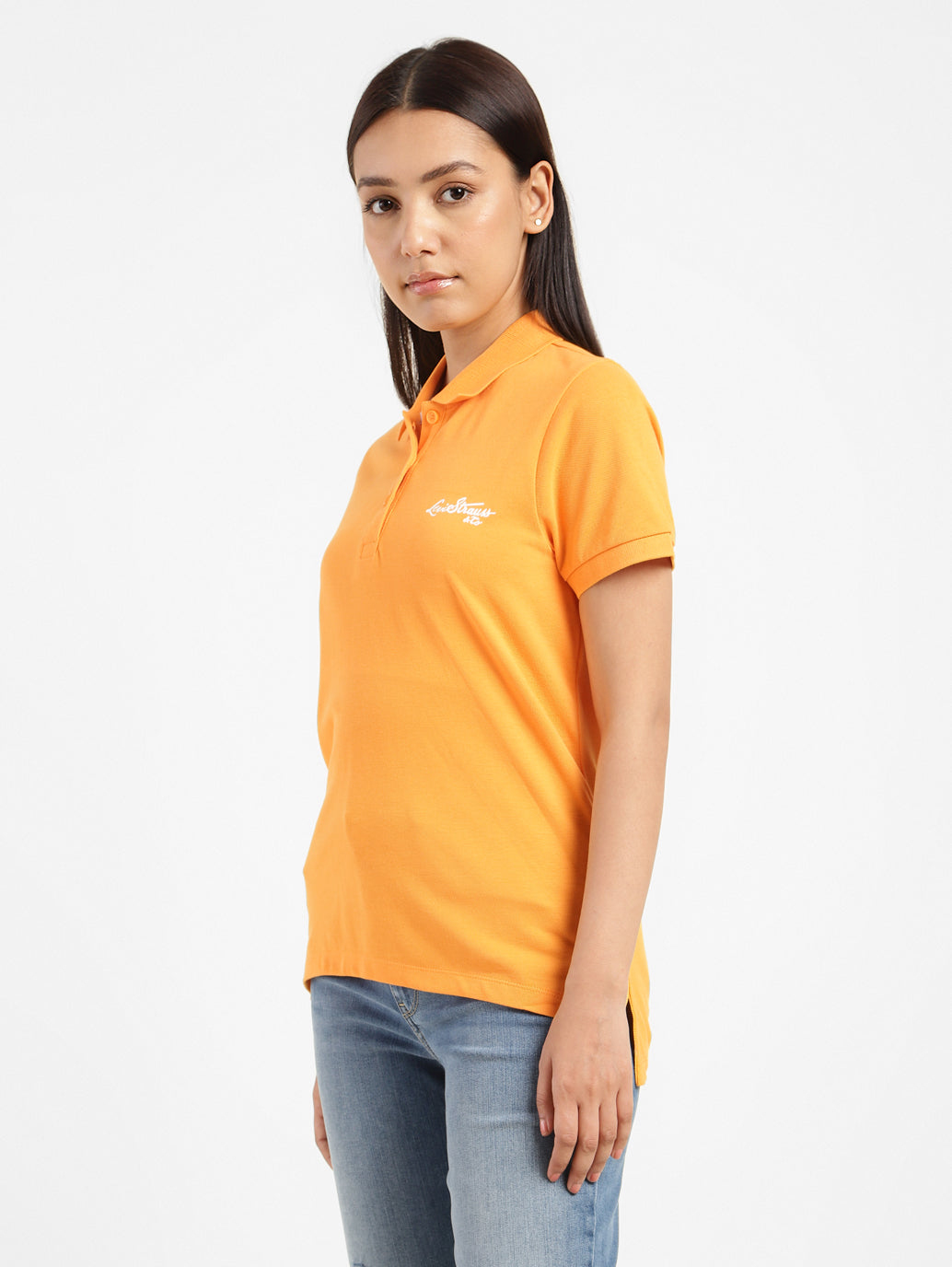 Women's Solid Polo T-shirt - 69ab017c-dee0-47bb-aea3-318920642efa View