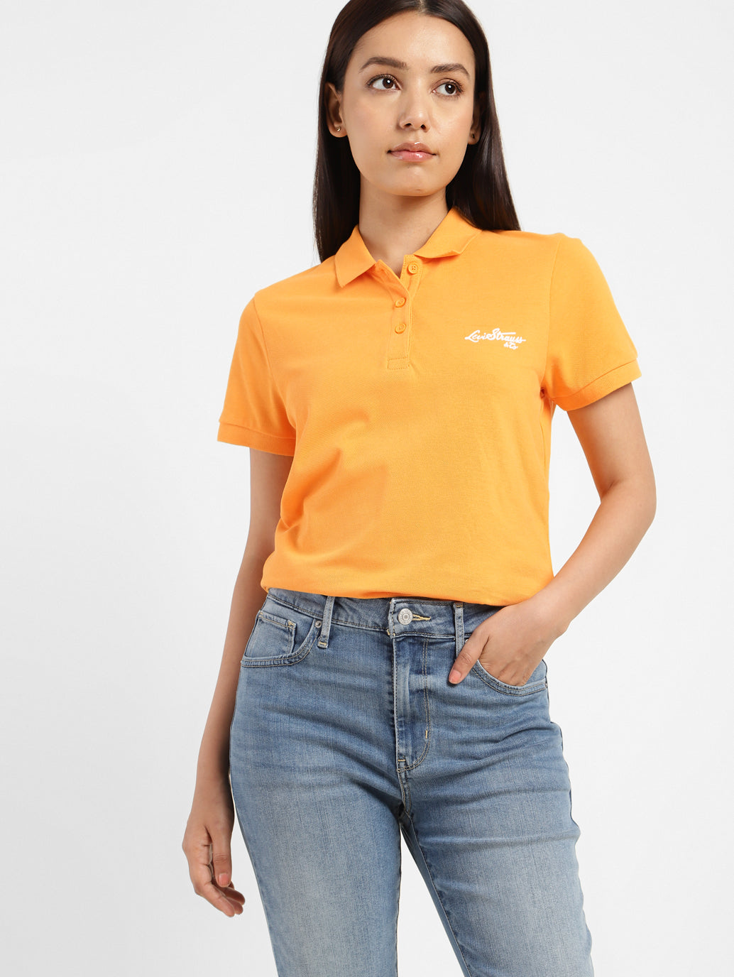 Women's Solid Polo T-shirt - da35c7e1-d672-429a-8d6c-25012dd4b181 View