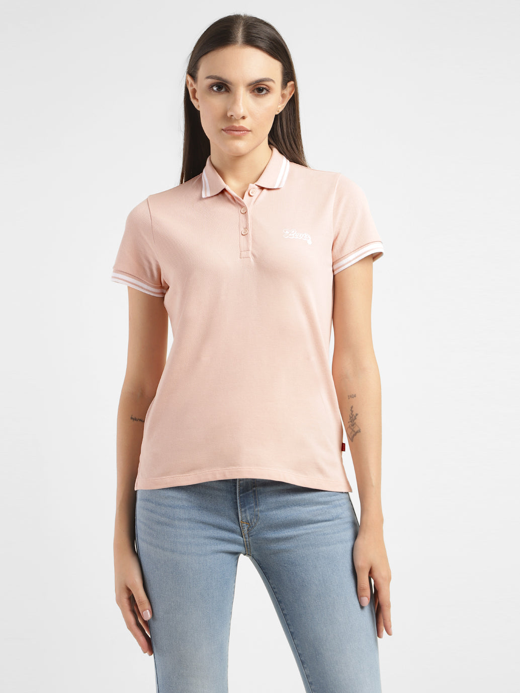 Women's Solid Polo T-shirt - ccf84856-2815-496c-a160-8bd0836f0ce3 View