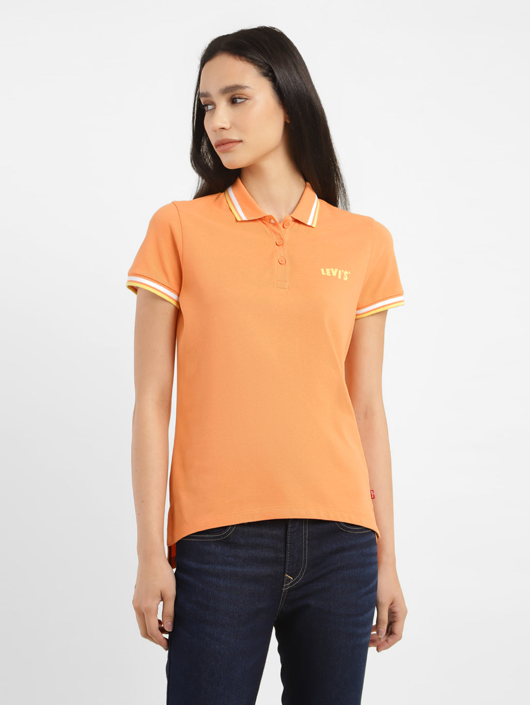 Women's Solid Polo T-shirt - 04bddac4-5494-495e-9fee-b7290e940347 View