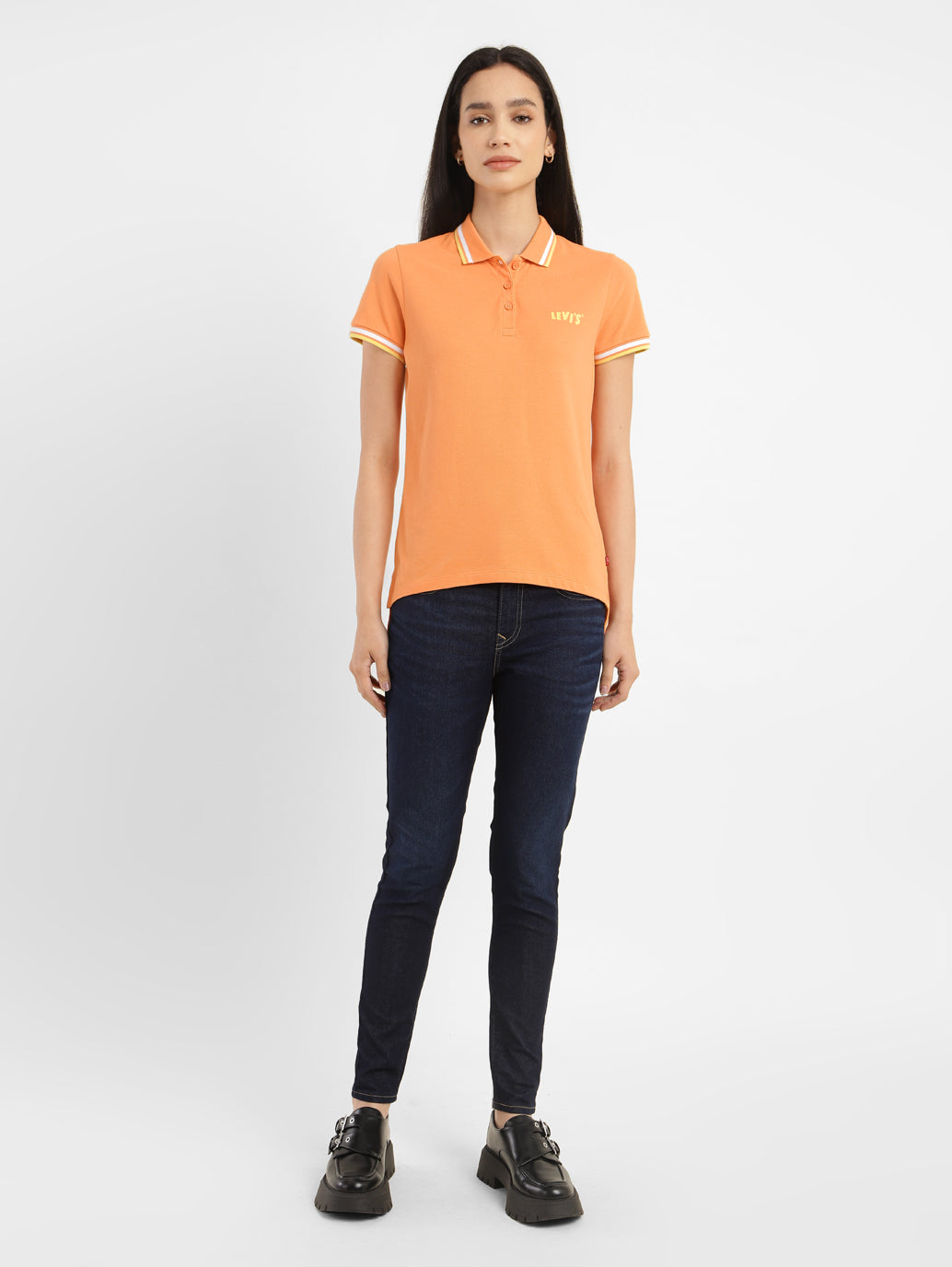 Women's Solid Polo T-shirt - 0c9a14ea-6c36-4ae3-96ea-d125b0967a9a View