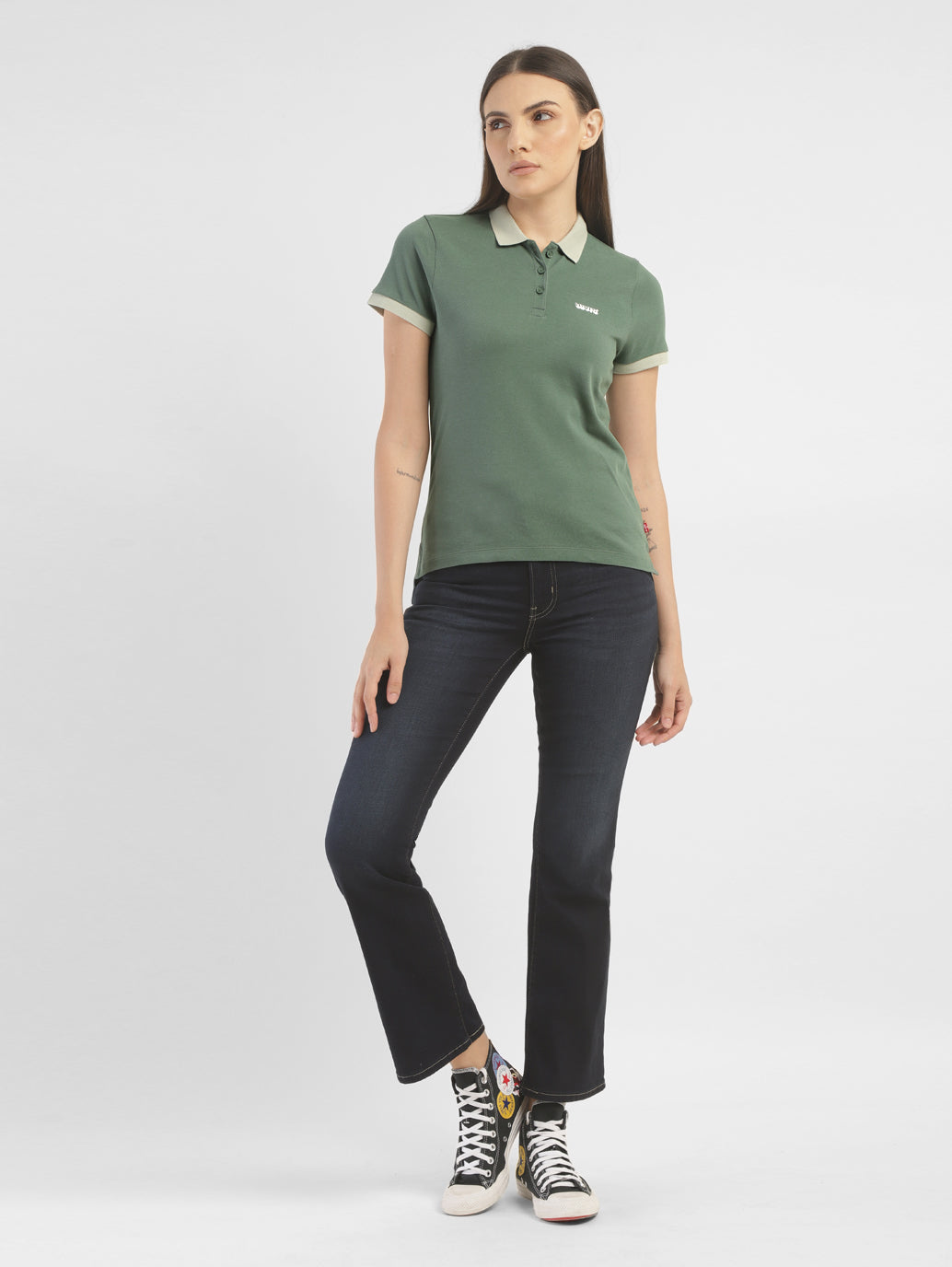 Women's Solid Polo T shirt - 04af369f-cd56-4c0e-82fb-b5be76aff0fa View