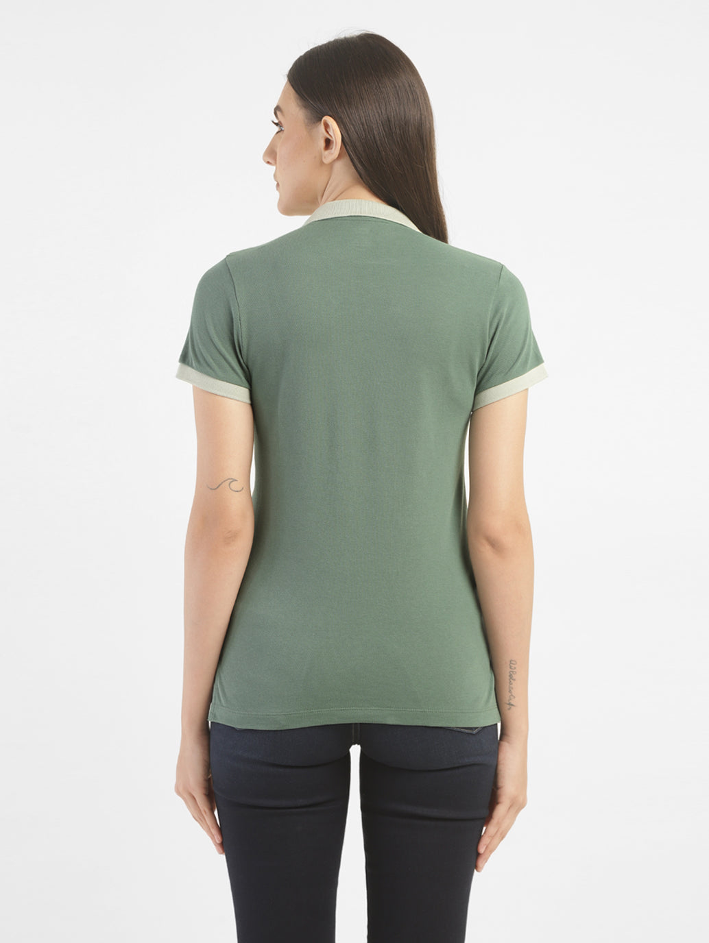 Women's Solid Polo T shirt - b6d8d8dc-8383-4b23-a939-ac5b3c368176 View