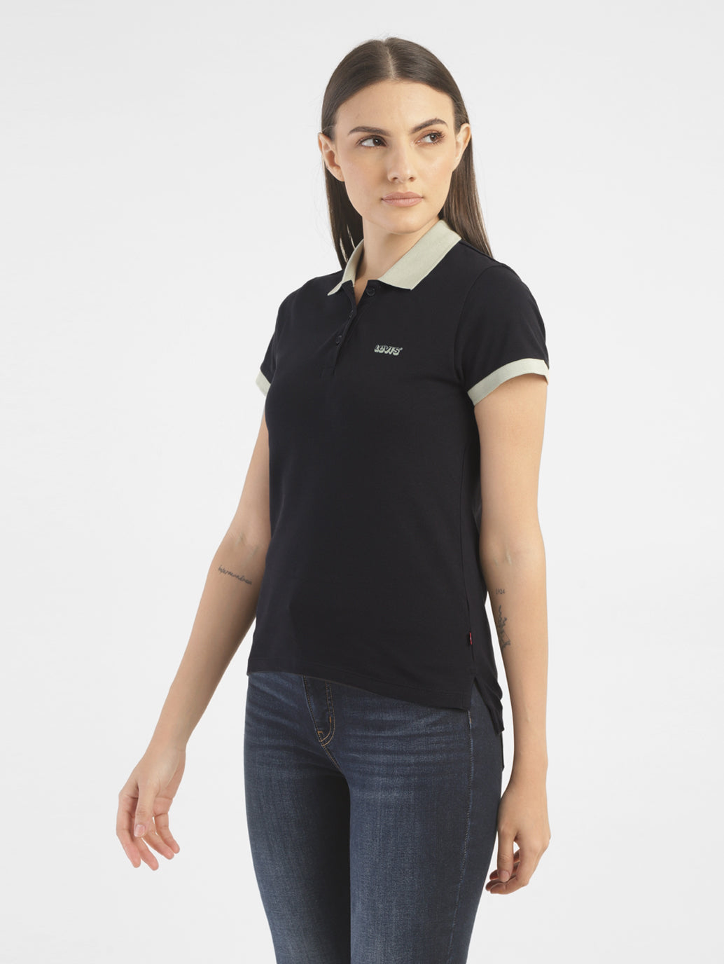 Women's Solid Polo T shirt - 09234cf1-c518-47c3-b603-be15abf63890 View