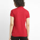 Women's Solid Polo T-shirt - Back View