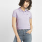 Women's Solid Polo T-shirt - StyleShot View