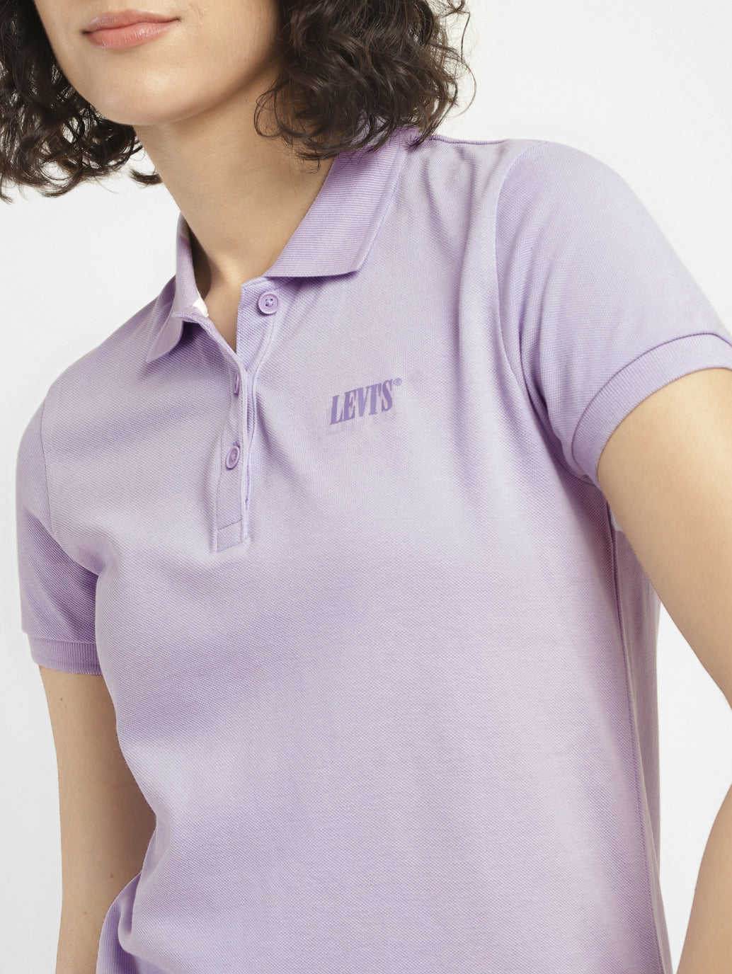Women's Solid Polo T-shirt - FrontDetails View