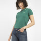 Women's Solid Polo T-shirt - StyleShot View