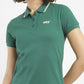 Women's Solid Polo T-shirt - FrontDetails View