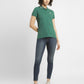 Women's Solid Polo T-shirt - ModelFront View