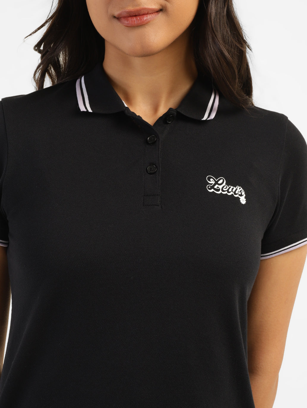 Women's Solid Polo T-shirt - 1ef0d7cd-435a-41ea-a781-7272e5b3b7b3 View