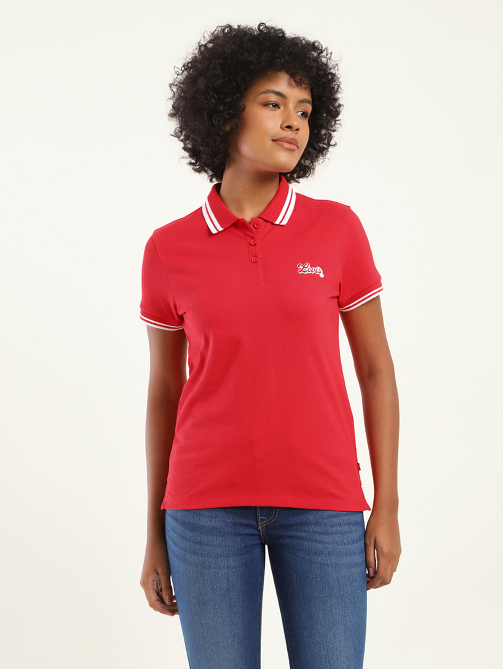 Women's Solid Polo T-Shirt - bc32973b-d0ff-4d57-90b7-5dcf55b9aadb View