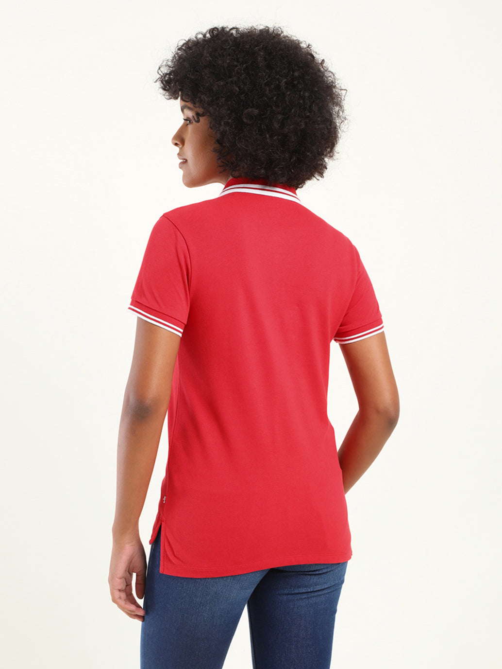 Women's Solid Polo T-Shirt - 5f390c90-4bb3-4128-b2b4-c96b3b5984c7 View