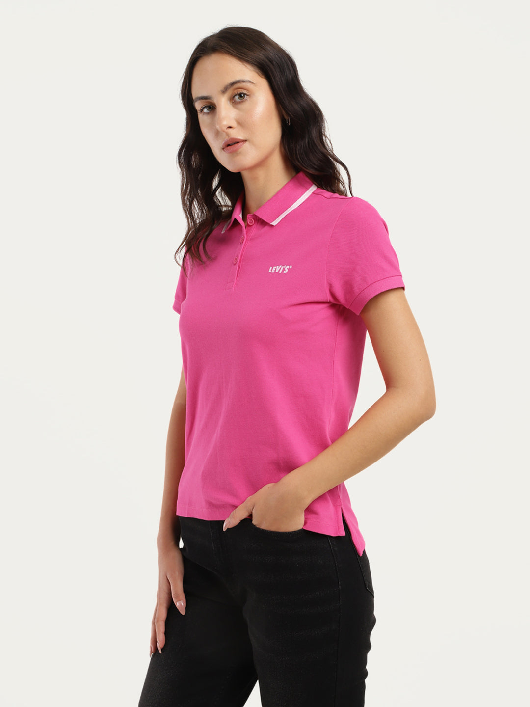 Women's Brand Logo Polo T-Shirt - 4fcf0077-7288-4c55-afd4-eaf67a68e333 View