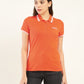 Women's Solid Polo T-Shirt - Front View