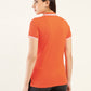 Women's Solid Polo T-Shirt - Back View