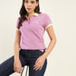 Women's Solid Polo T-Shirt - Styleshot View