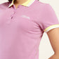 Women's Solid Polo T-Shirt - Detail View