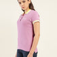 Women's Solid Polo T-Shirt - Side View
