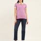 Women's Solid Polo T-Shirt - ModelFront View