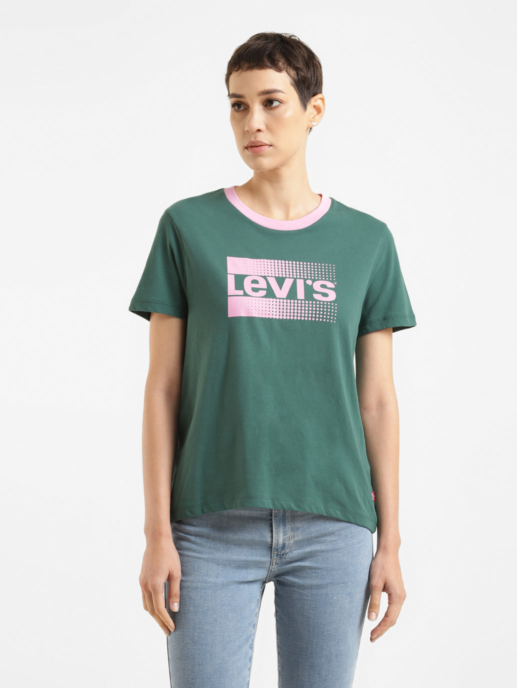 Women's Brand Logo Crew Neck T-shirt - 035ea9b2-5907-4b93-9a2a-ae63fea717ba View
