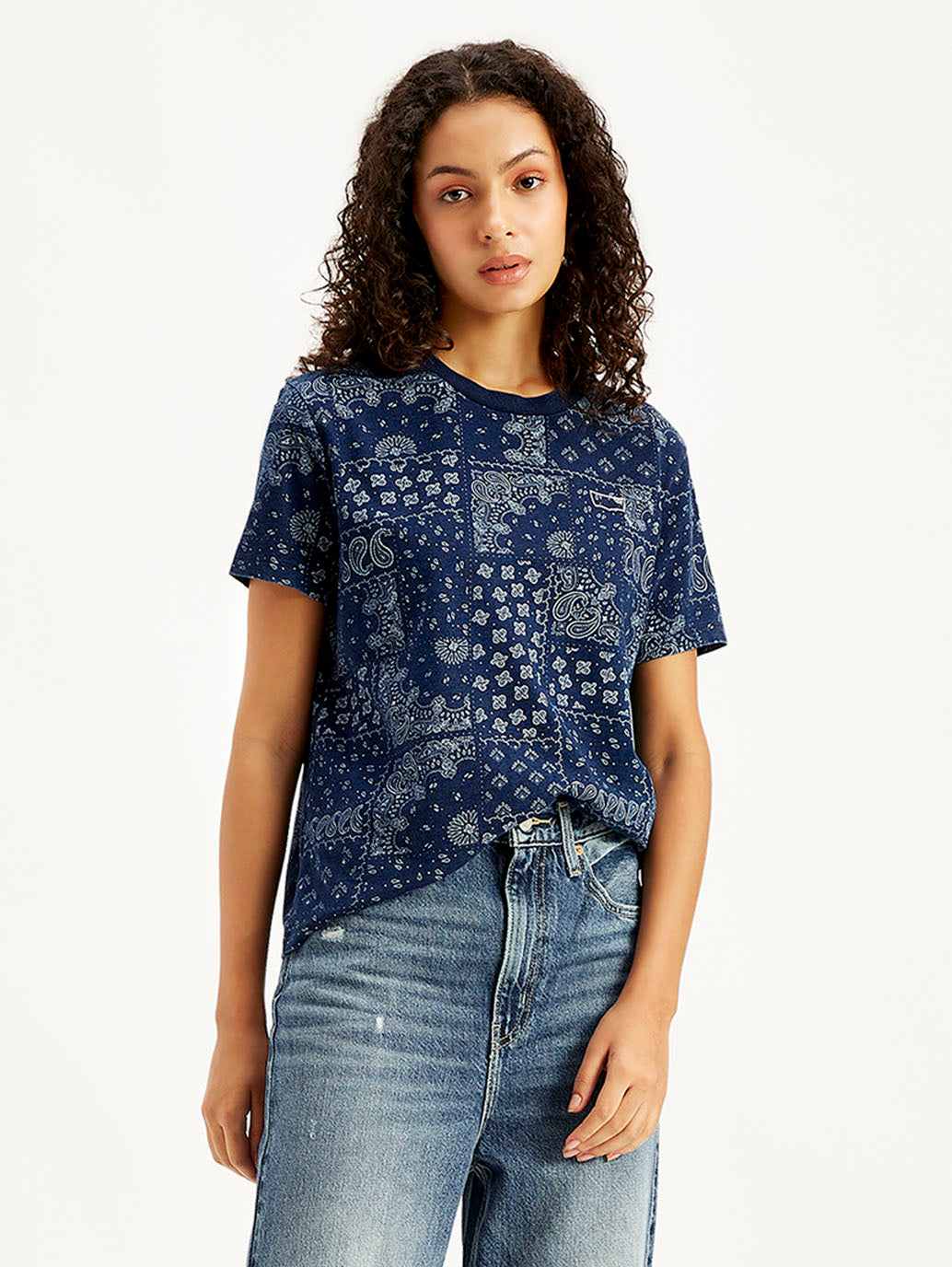 Women's Paisley Straight Fit T-Shirt